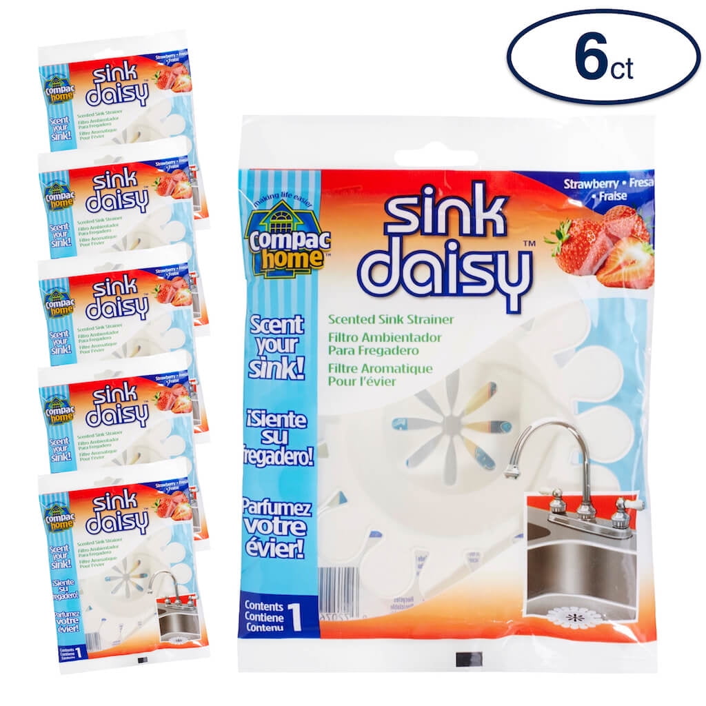 Compac Home Sink Daisy Scented Kitchen Sink Strainer, Freshens Smelly