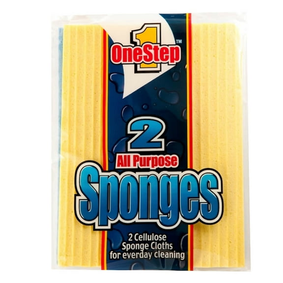 Compac Home Sponge Cloth 24ct, Household Cleaning Cloths & Wipes 12 Packs of 2 Reusable & Disposable