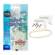 Compac Home Toilet Seat Stabilizers Safe-T-Bumpers, Secure Wobbly Seat for Kids & Elderly, 1 Set