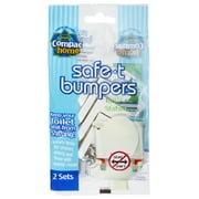 Compac Home Toilet Seat Stabilizers Safe-T-Bumpers, Secure Wobbly Seat for Kids & Elderly, 2 Set