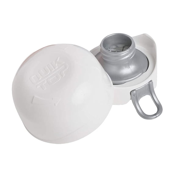 Compac Quik Top Can Cap Locks in Carbonation, Soda Lid Cover, Multi-Function Cap-Coaster-Cup, White, 1 Count