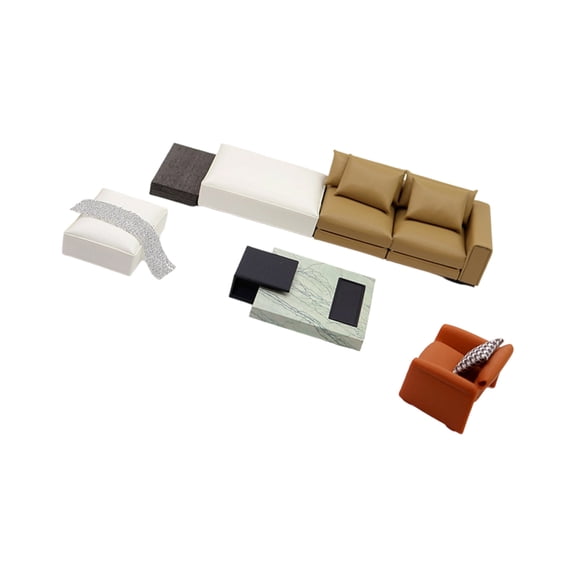 Compact 1/20 Scale Dollhouses Sofa For Model Displays Creative Projects And Photography