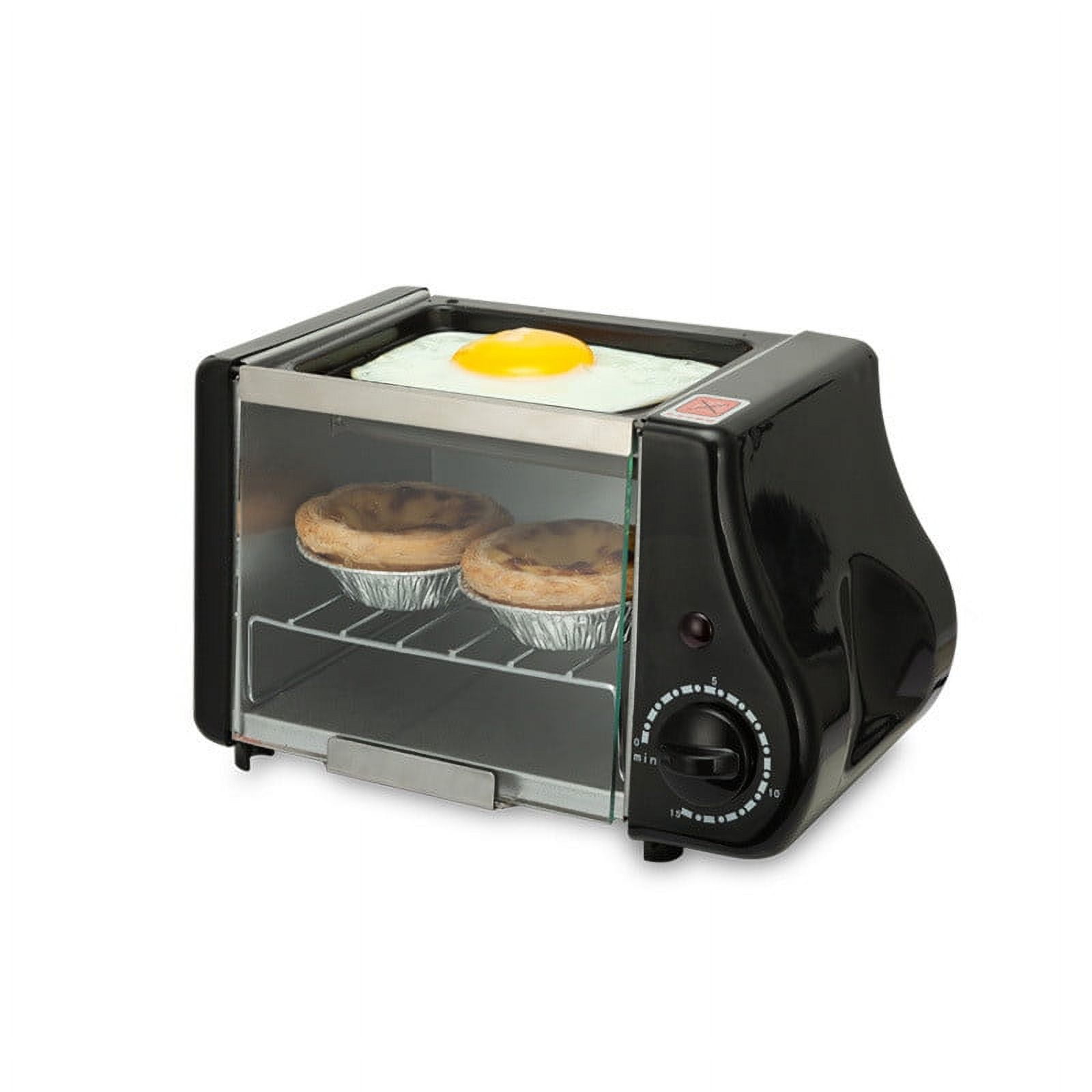 Compact 1.5L Mini Oven Portable Toaster and Fryer Combo for Dorms and Offices