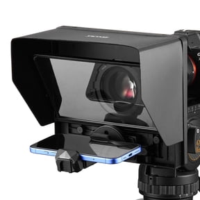 Compact 10-Inch Teleprompter Bluetooth Remote - Perfect for Smartphone & Webcam Streaming