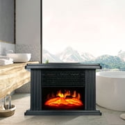Compact 1000W Electric Fireplace Heater with 3D Flame Effect   Portable, Safe, Energy-Efficient, Adjustable Temperature & Timer   Ideal for Small Rooms, Bedrooms & Offices