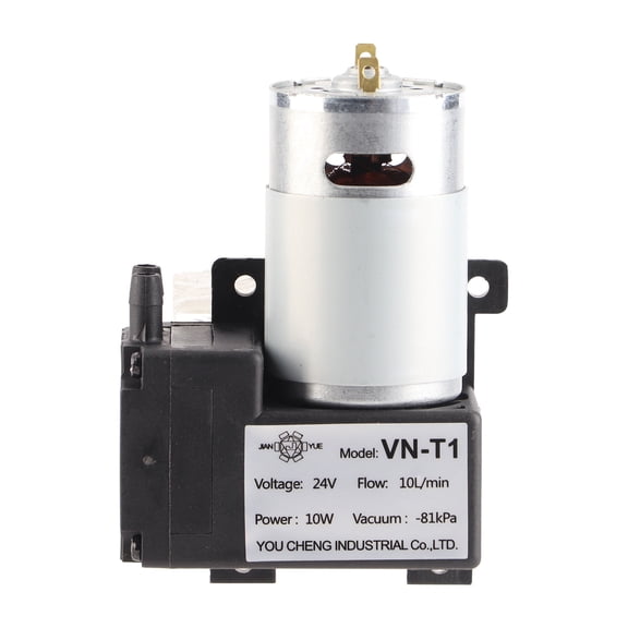 Compact 12/24V DC Air Pump, High Vacuum, 10L/min Flow Rate, Perfect for Marine, Farm  Pipeline Systems