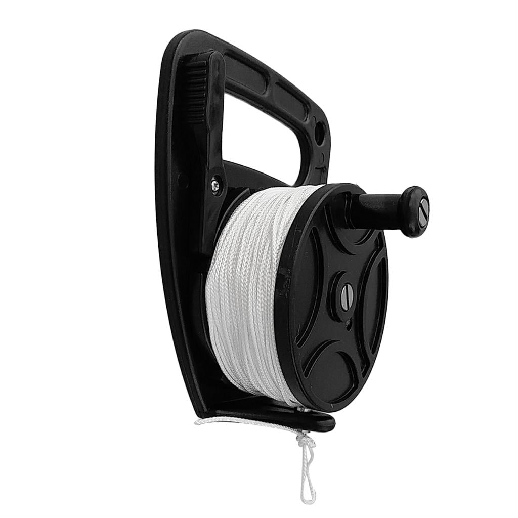 Compact 150ft Scuba Dive Reel Kayak Anchor with for Safety Underwater  Diving Snorkeling Black 