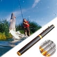 thumbnail image 1 of Compact 1M Carbon Fiber Pocket Fishing Rod with Telescopic Design for Travel & Backpacking, High Sensitivity for Ice & Saltwater Angling Beginners(Multicolor),Ccwuwei, 1 of 8