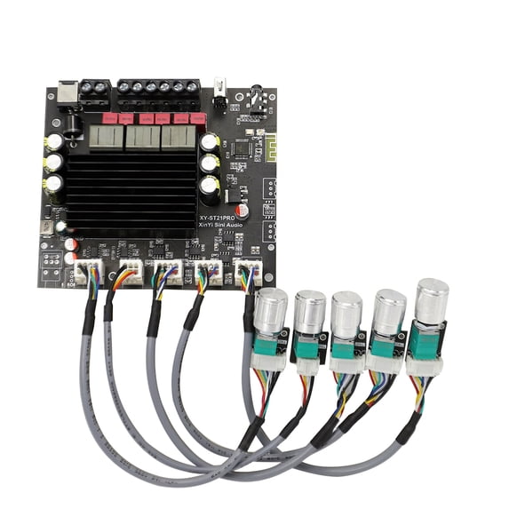 Compact 2.1Channel TPA3255 BT Digital Power Amplifier Board High And Low Tone Subwoofer Power Amplifier Board 100W*2+200W