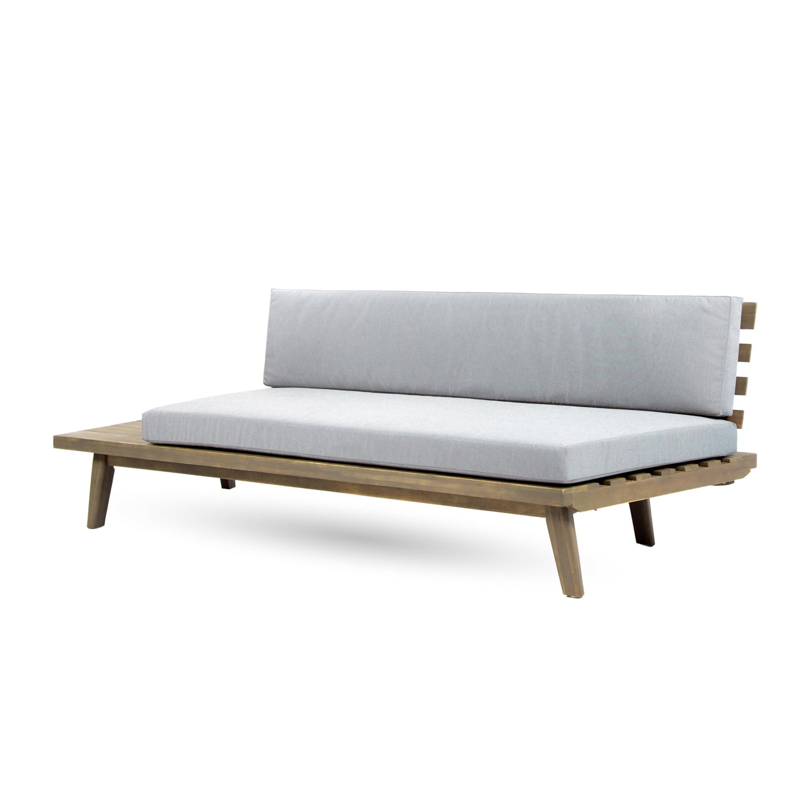 Image result for Compact 2-Seater Sofa Left Side with Solid Wood Frame, Modern Gray ...