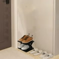thumbnail image 1 of Compact 2-Tier Shoe Rack | Small Space Storage Cabinet | Easy Assembly No Tools Required | Removable & Washable Plastic Design | 27x26x16.5cm Size | Ideal for Entryway Bedroom Bathroom, 1 of 6