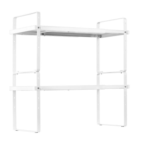 Compact 2-Tier Spice Shelf Organizer - Steel Kitchen Cabinet Storage Rack