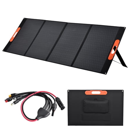 Compact 200W Portable Solar Panel, Foldable Solar Charger with 23.5% Efficiency, IP65 Waterproof Design for Camping Hiking Outdoor