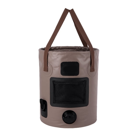 Compact 25L Outdoor Travel Water Storage Bag with Water Outlet Handheld Bucket for Fishing Gardening Car Washing