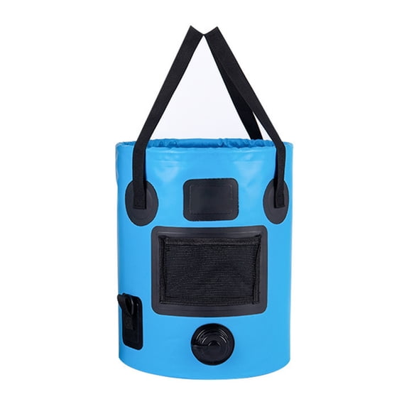 Compact 25L Outdoor Travel Water Storage Bag with Water Outlet Handheld Bucket for Fishing Gardening Car Washing