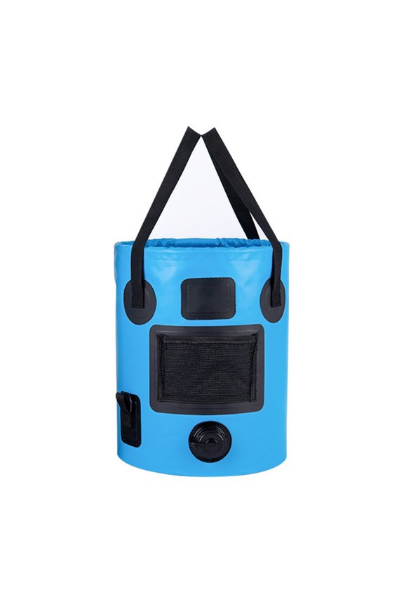 Compact 25L Outdoor Travel Water Storage Bag with Water Outlet Handheld Bucket for Fishing Gardening Car Washing
