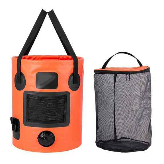Compact 25L Outdoor Travel Water Storage Bag with Water Outlet Handheld Bucket for Fishing Gardening Car Washing