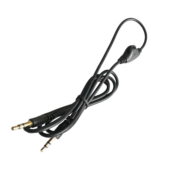 Compact 3.5mm Stereo Extension Cable with Slide Control Texture for Headphones and Speakers