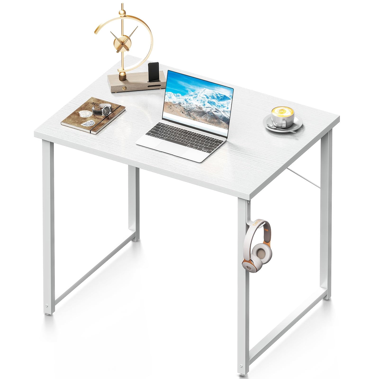Compact 32 Inch Study Desk for Students, Corner Home Office Table with ...