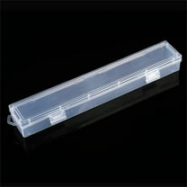 Compact 33.5x5.5cm Transparent Stackable Academic Supply Case Featuring Minimalist Structure & Space-Efficient format for Campus Essentials Carrier