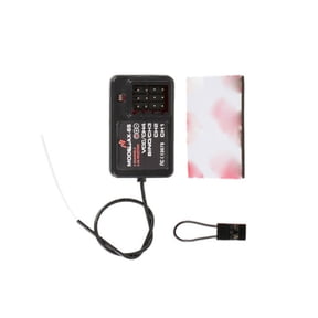 Compact 4-Channel RC Receiver 2.4-2.48GHz, Black, Perfect for Enhancing RC Vehicle Performance