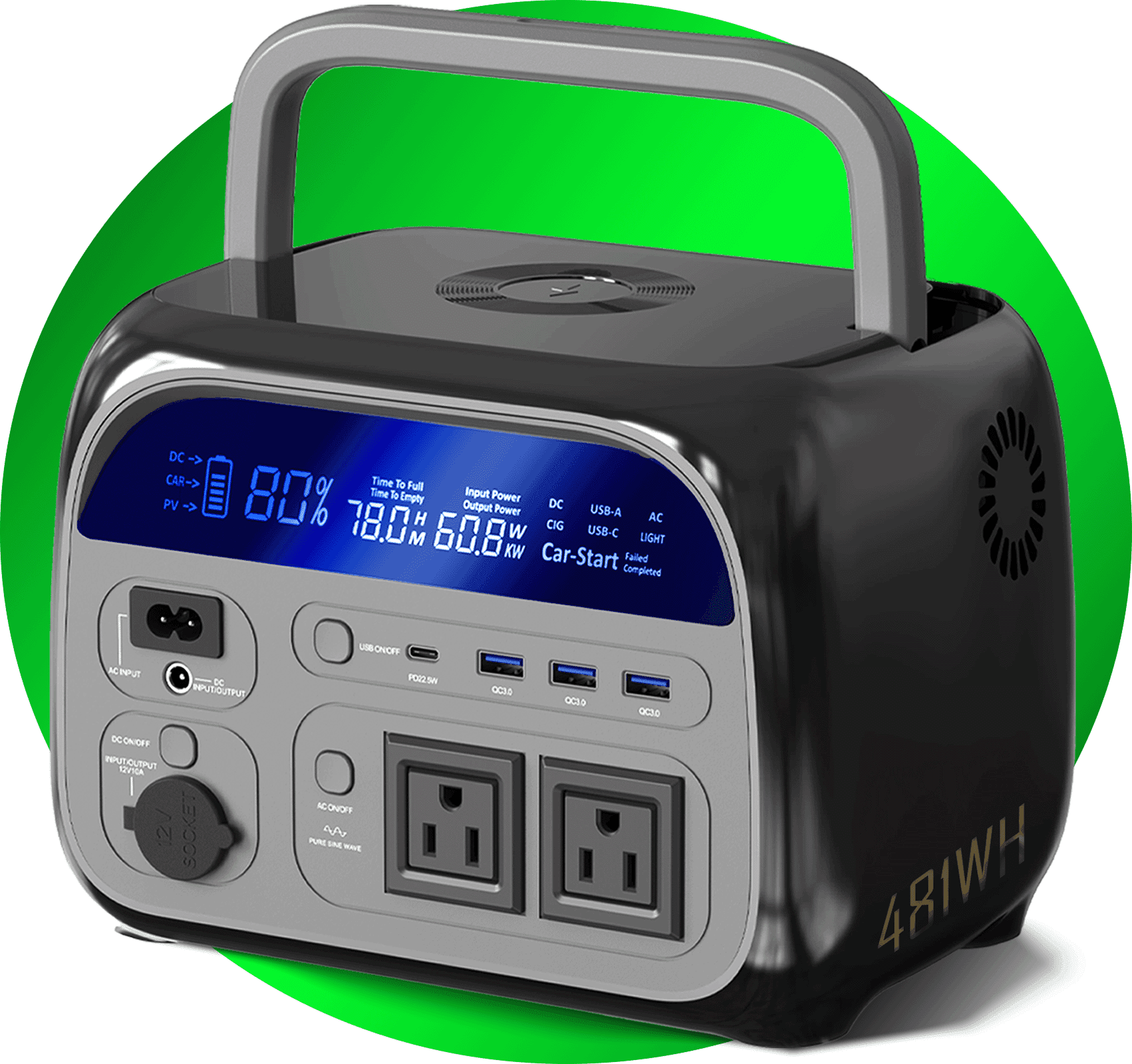 Jackery Explorer 1000 V2 Portable Power Station And 5m DC Extension Cable,1060Wh LiFePO4 Battery,1500W AC/100W USB-C Output, 1 Hr Fast Charge, Solar Generator For Camping,Emergency, Off-Grid Living