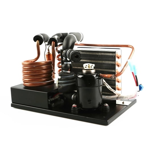 Compact 48V DC Copper Coil Chiller, 130W Cooling Capacity, R134A Refrigerant, Portable Refrigeration Unit ,Easy to Install
