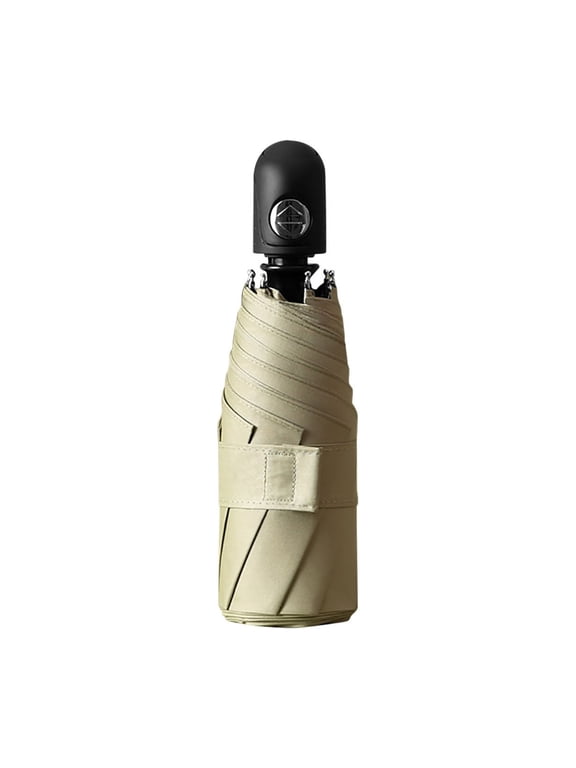 Compact 5-Fold Automatic Umbrella, Ultra Portable Sun and Rain Shield with Strong Frame, Mini Travel Umbrella for Purse or Backpack