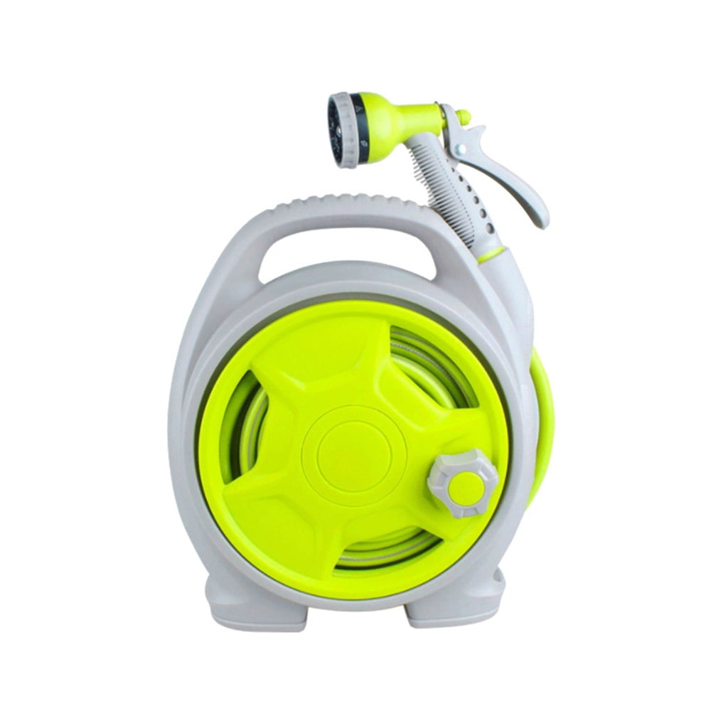 Compact 50FT Garden Hose Reel Design with Multi Pattern Nozzle for Versatile Use Water Hose
