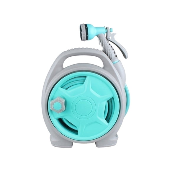 Compact 50FT Garden Hose Reel Design with Multi Pattern Nozzle for Versatile Use Water Hose