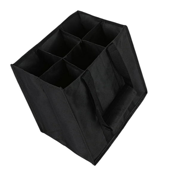 Compact 6 Bottle Organizers with Reinforced Handles Portable Sturdy Fabric Drink Carriers Bag for Family Gatherings