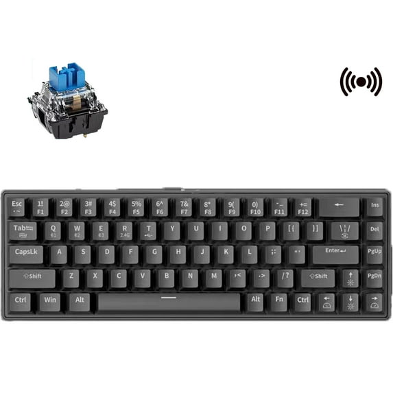 Compact 60%/65% Wired Mechanical Keyboard - Hot-Swappable Gaming Keyboard with Tactile Brown/Linear Red/Clicky Blue Switches, RGB Lighting, PBT Keycaps, NKRO for PC/Mac/Linux