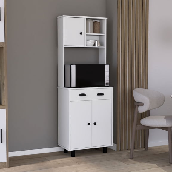 Compact 66.5"H Pantry Cabinet for Kitchen | Organize Items Efficiently