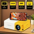 thumbnail image 1 of Compact 720P LED Mini Projector, Children's gift, Birthday gift, easy to carry/outdoor camping/home theater/office use, with compatible devices such as USB/SD/AV/Hd, 1 of 9