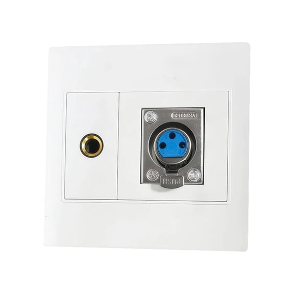 Compact 86mm XLR Speakon 1/4in Wall Plate for Easy Sound Installation