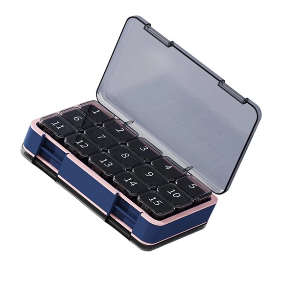 Compact ABS 30 Day Box With Two Layers Pills Dispenser Perfect For Elderly And Daily Medication Storage