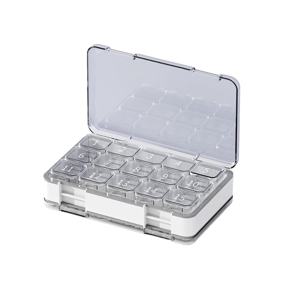 Compact ABS 30 Day Box With Two Layers Pills Dispenser Perfect For Elderly And Daily Medication Storage