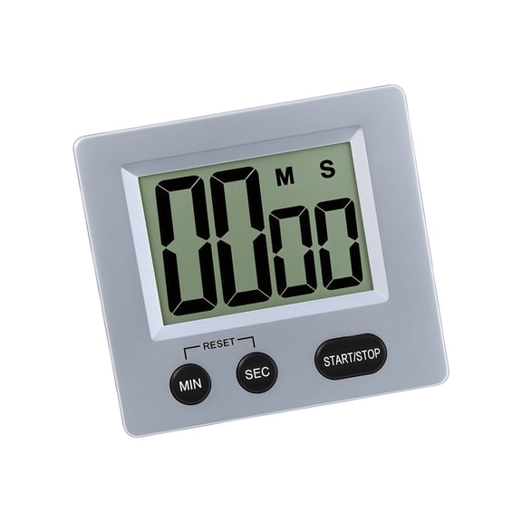 Compact ABS Plastic Timer with Clear LCD Screen Easy to Read for Kitchen Workout Beauty Salon Countdown And Clock Mode