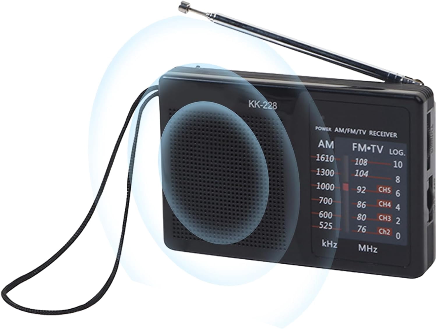 Compact AM/FM , Battery-Powered Stereo with Large Speaker, Ultra-Wide ...