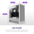 thumbnail image 1 of Compact ATX Mid-Tower PC Gaming Case - High Airflow - 2 x 120mm Fans Included - 360mm Front & 240mm Top Radiator Support - Cable Management System - Tempered Glass, 1 of 7