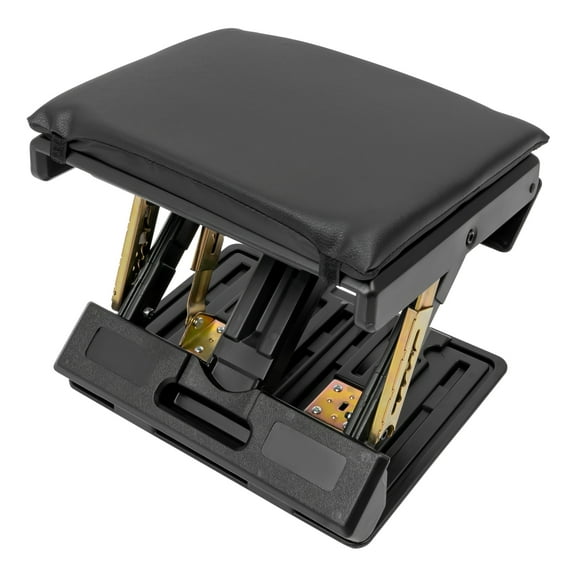 Compact Adjustable Footrest with Multi-Position Height & Angle Adjustment, Soft Cushion for Comfort, Suitable for Office, Home, or Travel Use
