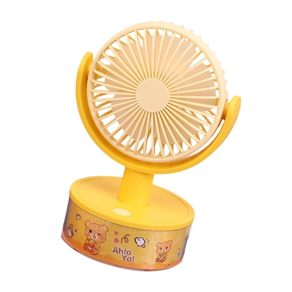 Compact Adjustable Speed Cooling Fan with LED Light Air Circulation for Indoor Outdoor