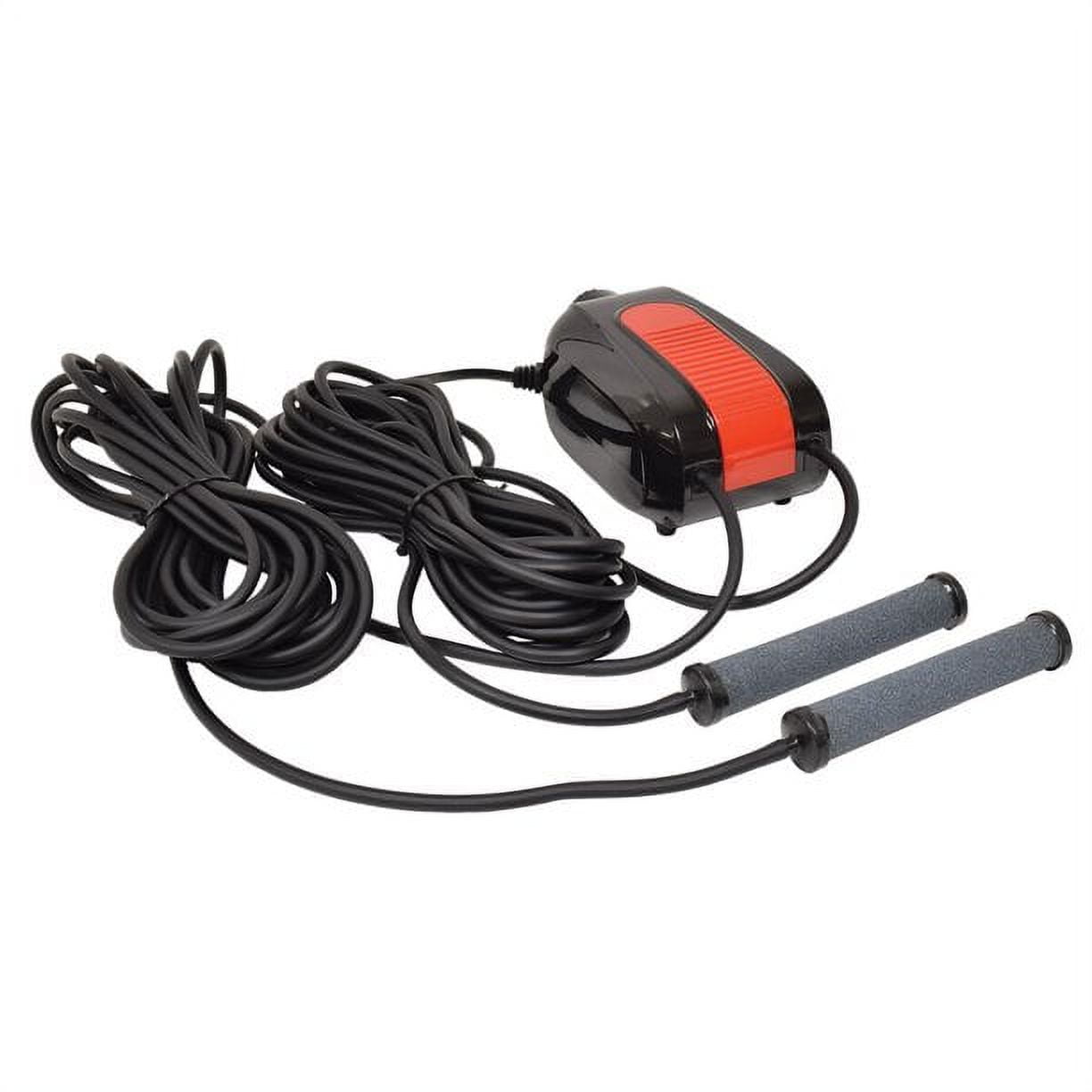 Dual Outlet Black and Red Compact Pond Aeration Kit