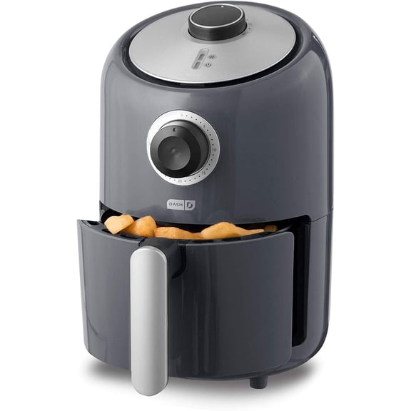 Compact Air Fryer - Healthy Cooking with Auto Shut-Off Feature, Adjustable Temperature Control & Nonstick Fry Basket - Has AirCrisp Technology - 2 Quart - Cool Grey