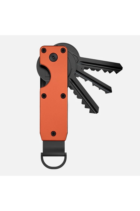 Compact Aluminum Key Organizer, EDC Key Holder-Aluminum alloy-orange (send a screwdriver)
