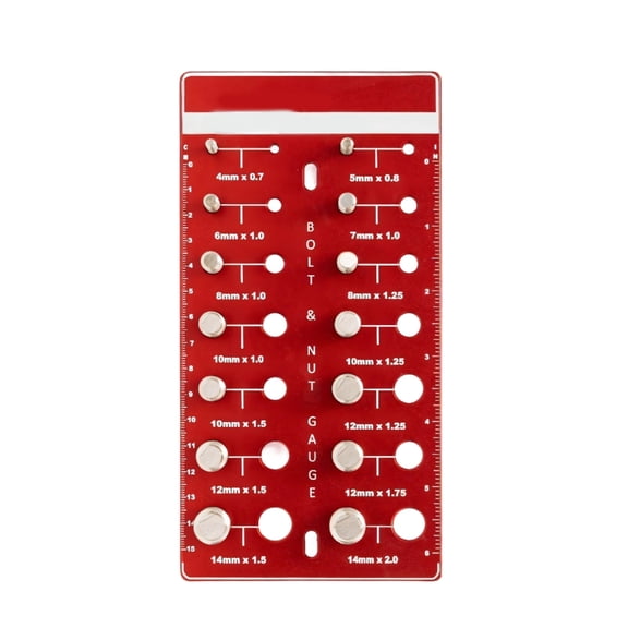 Compact Aluminum Thread Checker Quick Verification Of Metric Fasteners Bolts And Screws