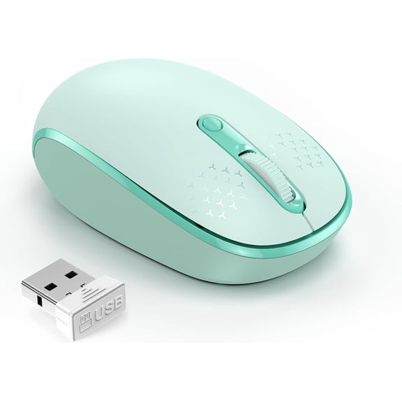 Compact Ambidextrous Wireless Mouse for Laptop Mint Green