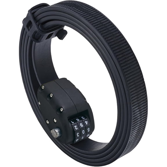 Compact Anti-Theft Combination Bike Lock for Quick Stops, Lightweight Stealth Black Design, 18-Inch Bicycle Accessory