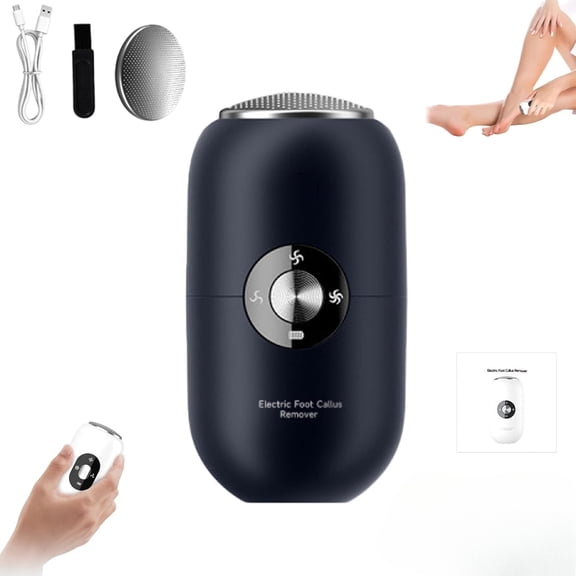 Compact Automatic Foot Pedicure Grinder, Electric Callus Remover Rechargeable 3-Speed for Home & Travel(1PCS,Black)