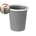thumbnail image 1 of Compact Bathroom Trash Can with Pressure Ring – Small Space Garbage Bin for Kitchen, Office & Dorm(Gray), 1 of 6